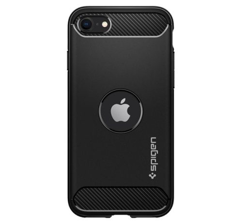 Spigen Rugged Armor Apple iPhone SE 2022 / 2020 tok, Matte Black, fekete
