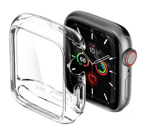 Spigen Ultra Hybrid Apple Watch S4 / S5 / S6 / SE 44mm tok, Crystal Clear, átlátszó
