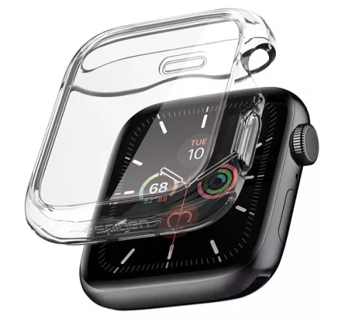 Spigen Ultra Hybrid Apple Watch S4 / S5 / S6 / SE 44mm tok, Crystal Clear, átlátszó