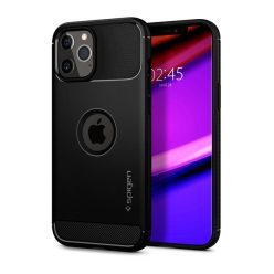   Spigen Rugged Armor Apple iPhone 12/12 Pro tok, Matte Black, fekete