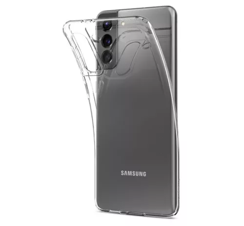Spigen Crystal Flex Samsung G996 Galaxy S21+ tok, Crystal Clear, átlátszó