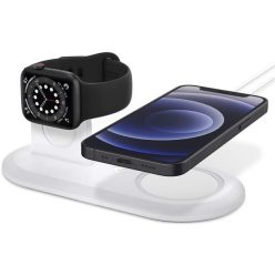 Spigen MagFit Duo MagSafe asztali tartó, fehér*