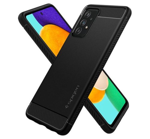 Spigen Rugged Armor Samsung Galaxy A52 / A52s tok, Matte Black, fekete