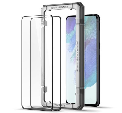 Spigen AlignMaster Glas.tR Samsung Galaxy S21 FE 5G Tempered kijelzővédő fólia (2db)