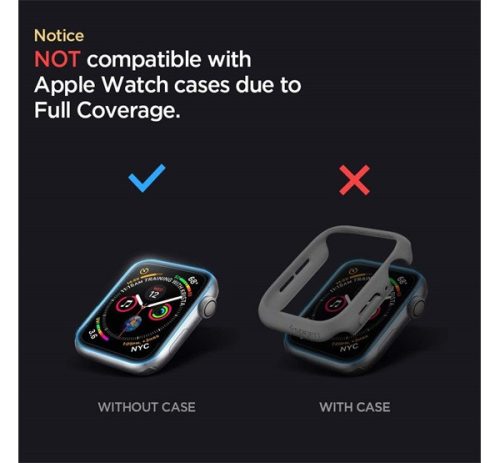 Spigen Pro Flex EZ Fit Apple Watch S9 / S8 / S7 45mm tempered kijelzővédő fólia felhelyező kerettel (2db)