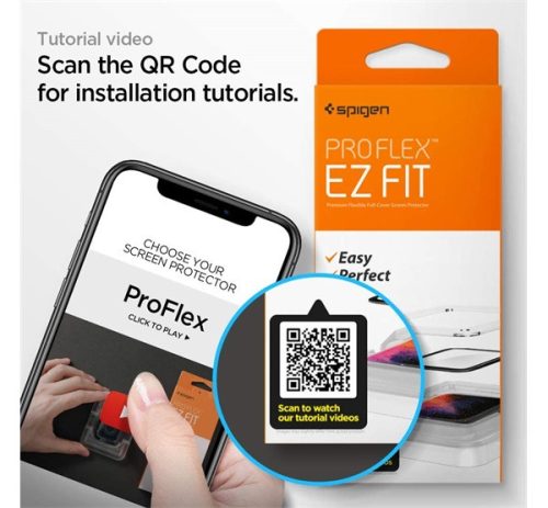 Spigen Pro Flex EZ Fit Apple Watch S9 / S8 / S7 45mm tempered kijelzővédő fólia felhelyező kerettel (2db)