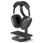 Spigen Nanotac Apple Airpods Max Stand MagFit, Magsafe asztali töltőpad és Apple AirPods Max tartó állvány, fekete