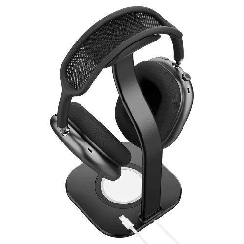 Spigen Nanotac Apple Airpods Max Stand MagFit, Magsafe asztali töltőpad és Apple AirPods Max tartó állvány, fekete