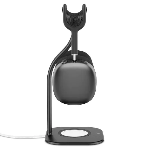 Spigen Nanotac Apple Airpods Max Stand MagFit, Magsafe asztali töltőpad és Apple AirPods Max tartó állvány, fekete