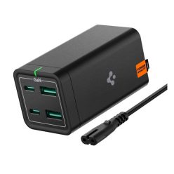   Spigen PowerArc PD2101 hálózati töltő állomás, 2xUSB-C + 2xUSB-A, 65W, fekete