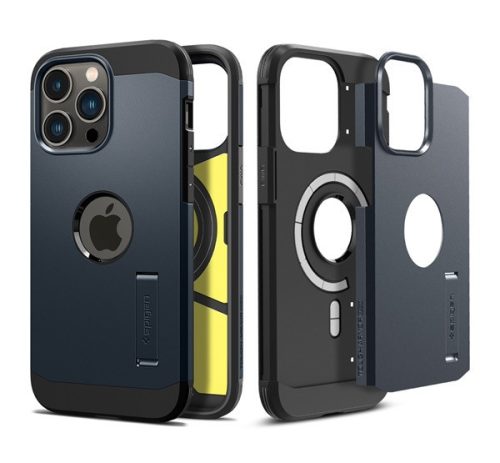 Spigen Tough Armor MagFit Apple iPhone 14 Pro Max tok, Metal Slate, MagSafe, sötétkék