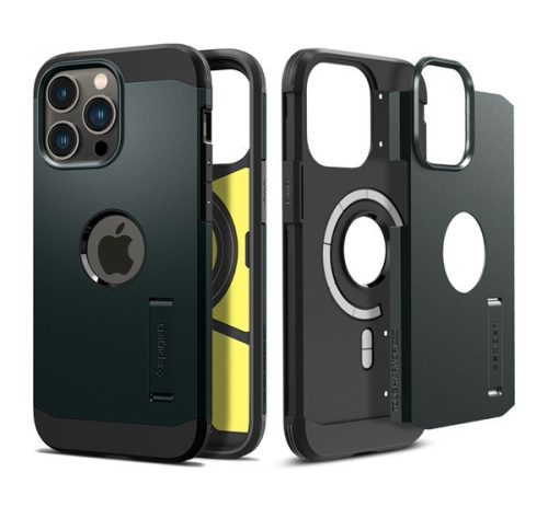 Spigen Tough Armor MagFit Apple iPhone 14 Pro tok Abyss Green MagSafe, zöld