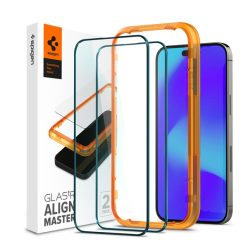   Spigen AlignMaster Glas.tR Apple iPhone 14 Pro Tempered kijelzővédő fólia (2db)