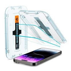   Spigen "Glas.tR SLIM EZ Fit" Apple iPhone 14 Pro Max tempered kijelzővédő fólia felhelyező kerettel (2db)
