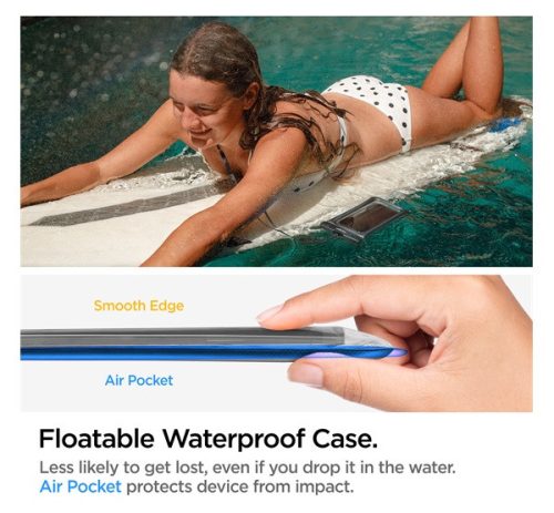 Spigen Aqua Shield A610 univerzális lebegő vízálló tok, fekete