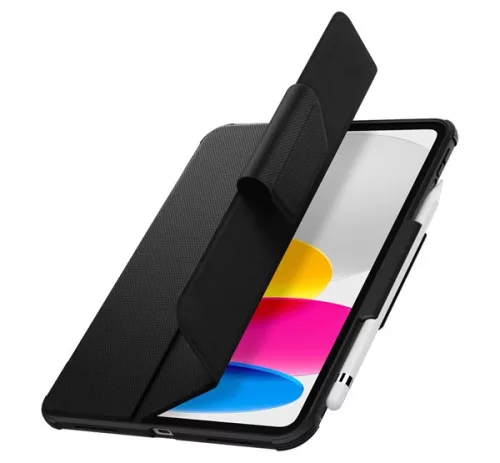 Spigen Rugged Armor Pro Apple iPad 10.9" (2022) / iPad 11" (2025) oldalra nyíló tok, fekete