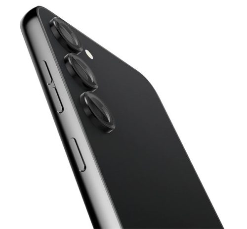 Spigen Glas.tR EZ Fit Optik Pro Samsung Galaxy S24 / S23 / S23+ Tempered kameralencse-védő fólia felhelyező kerettel, fekete (2db)