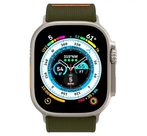 Spigen Lite Fit Ultra Apple Watch Ultra 3 / 2 / 1 49mm / 10 /  9 / 8 / 7 45mm / SE / 6 / 5 / 4 44mm / 3 / 2 / 1 42mm szövet szíj, keki