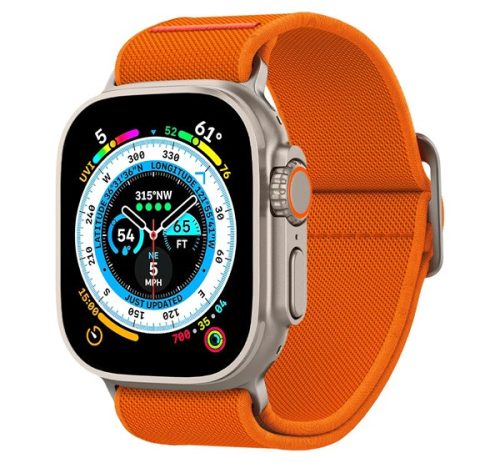 Spigen Lite Fit Ultra Apple Watch Ultra 2 / 1 49mm / 10 /  9 / 8 / 7 45mm / SE / 6 / 5 / 4 44mm / 3 / 2 / 1 42mm szövet szíj, narancs