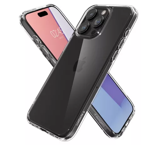 Spigen Ultra Hybrid Apple iPhone 15 Pro tok, Crystal Clear, átlátszó