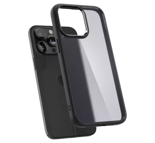 Spigen Ultra Hybrid Apple iPhone 15 Pro tok, Matte Black, fekete