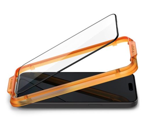 Spigen AlignMaster Glas.tR Apple iPhone 15 Plus / iPhone 16 Plus Tempered kijelzővédő fólia (2db)