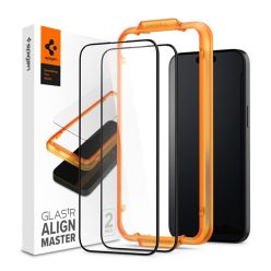   Spigen AlignMaster Glas.tR Apple iPhone 15 Pro, Tempered kijelzővédő fólia (2db)