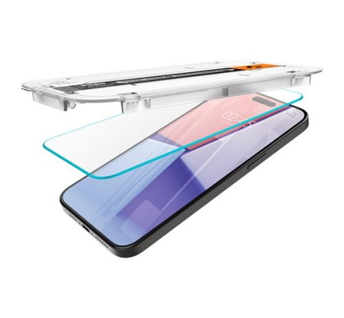Spigen Glas.tR EZ Fit Apple iPhone 15 Pro tempered kijelzővédő fólia felhelyező kerettel (2db)