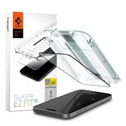   Spigen Glas.tR EZ Fit HD Apple iPhone 15 Plus/ iPhone 16 Plus, tempered kijelzővédő fólia felhelyező kerettel, fekete