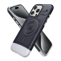   Spigen Classic C1 MagFit Apple iPhone 15 Pro tok, MagSafe Grafit, szürke