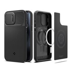   Spigen Optik Armor MagFit Apple iPhone 15 Pro Max tok, Magsafe, fekete