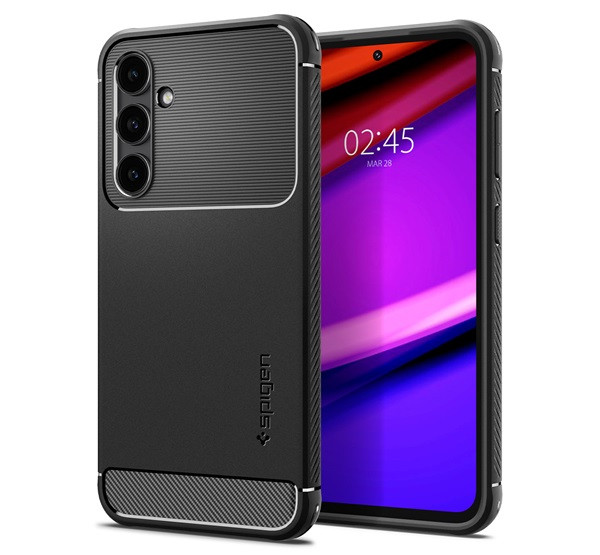 Spigen RUGGED ARMOR Galaxy S23 FE (SM-S711) fekete szilikon hátlap