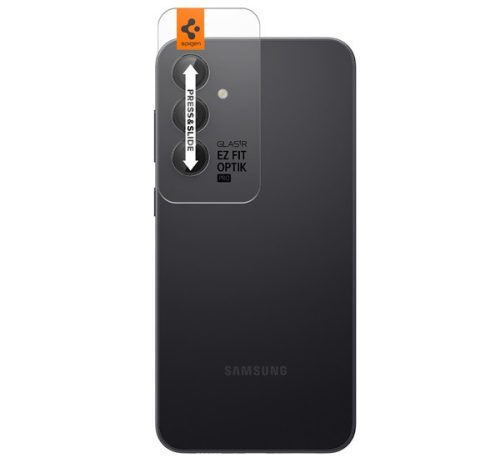 Spigen Glas.tR SLIM EZ Fit Optik Pro Samsung Galaxy S23 FE Tempered kameralencse-védő fólia felhelyező kerettel, fekete (2db)