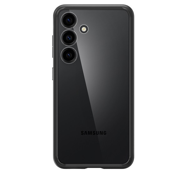 Spigen Ultra Hybrid műanyag mobiltelefon tok, légpárnás kerettel - átlátszó/fekete | Samsung Galaxy S24 (SM-S921)