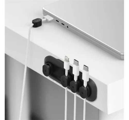 Spigen LD101 mágneses kábel tartó, fekete