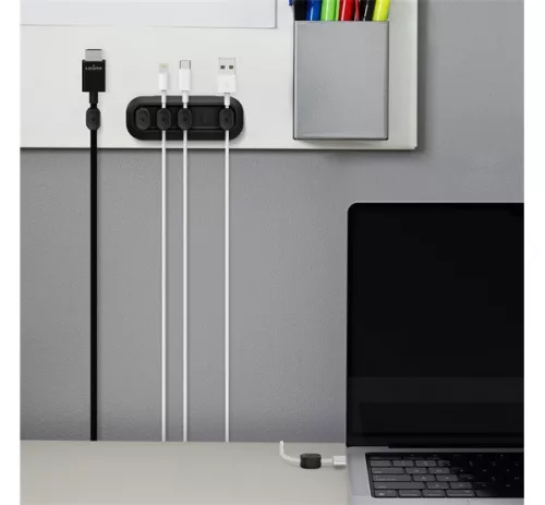 Spigen LD101 mágneses kábel tartó, fekete