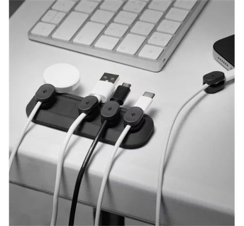 Spigen LD101 mágneses kábel tartó, fekete