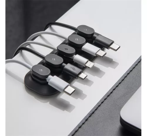 Spigen LD101 mágneses kábel tartó, fekete