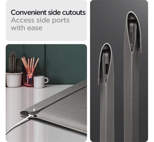 Spigen Valentinus Laptop Sleeve tok, 16", szürke