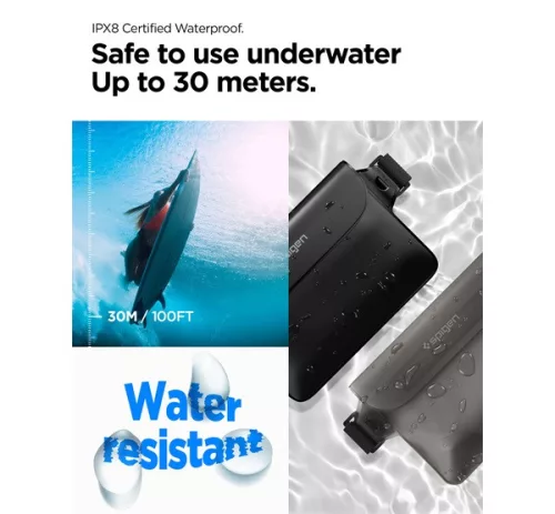 Spigen Aqua Shield A620  vízálló táska, fekete (2db)
