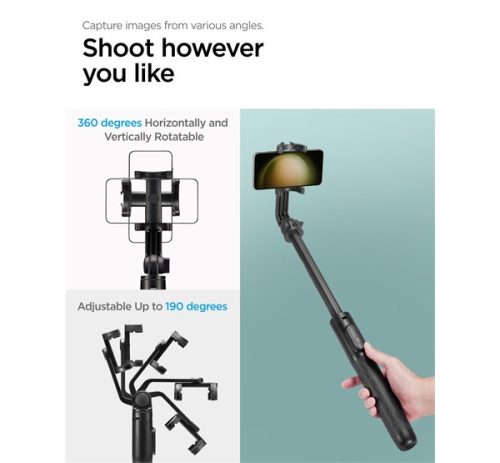 Spigen S560W Tripod Selfie stick, fekete