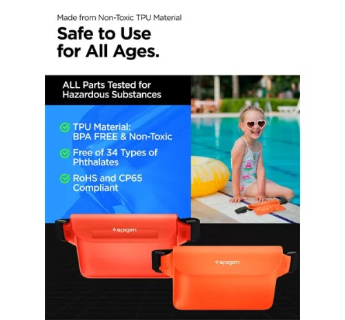 Spigen Aqua Shield A620  vízálló táska, narancssárga (2db)