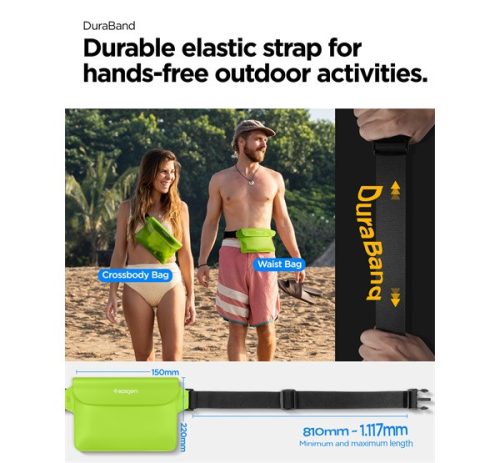 Spigen Aqua Shield A620  vízálló táska, kaktusz zöld (2db)