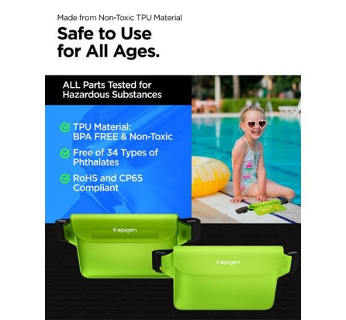 Spigen Aqua Shield A620  vízálló táska, kaktusz zöld (2db)