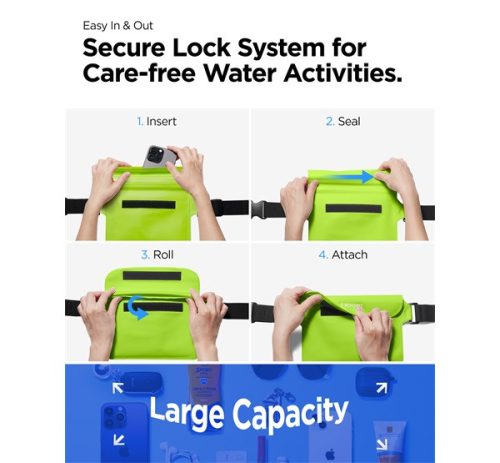 Spigen Aqua Shield A620  vízálló táska, kaktusz zöld (2db)