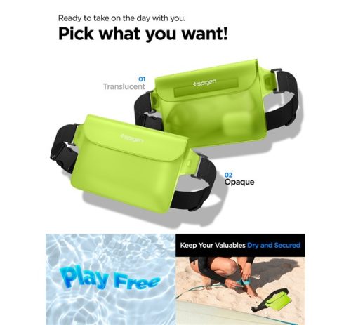 Spigen Aqua Shield A620  vízálló táska, kaktusz zöld (2db)