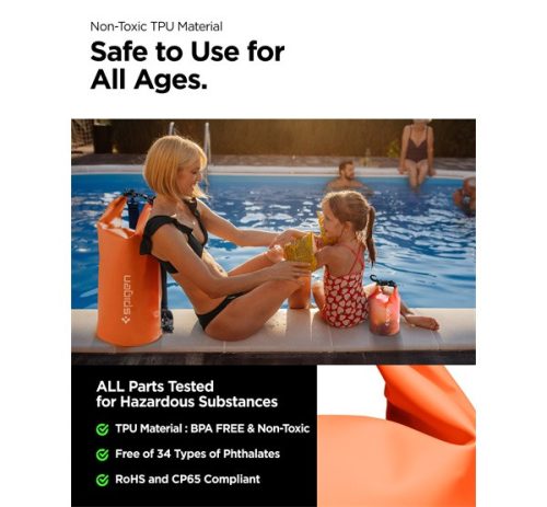 Spigen Aqua Shield A630 univerzális vízálló táska, narancssárga 