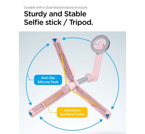 Spigen S570W Magsafe Tripod Selfie bot, rózsaszín