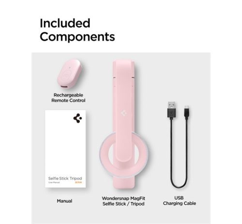 Spigen S570W Magsafe Tripod Selfie bot, rózsaszín