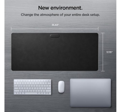 Spigen LD302M egérpad mágneses kábeltartóval, fekete 